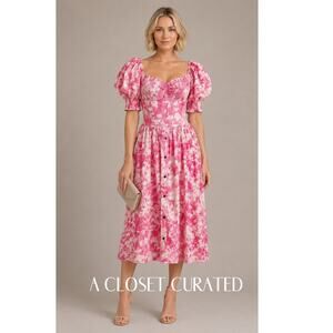 S/W/F Puff Sleeve Sweetheart Dress New Without Tags Small